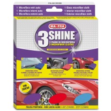 Ma-Fra 3Shine — комплект мікрофібр-рушників для кузова, скла та салону