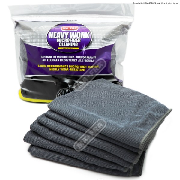 Heavy Work Ma-Fra — професійна мікрофібра 60×40 см (6 шт.) | Carslab