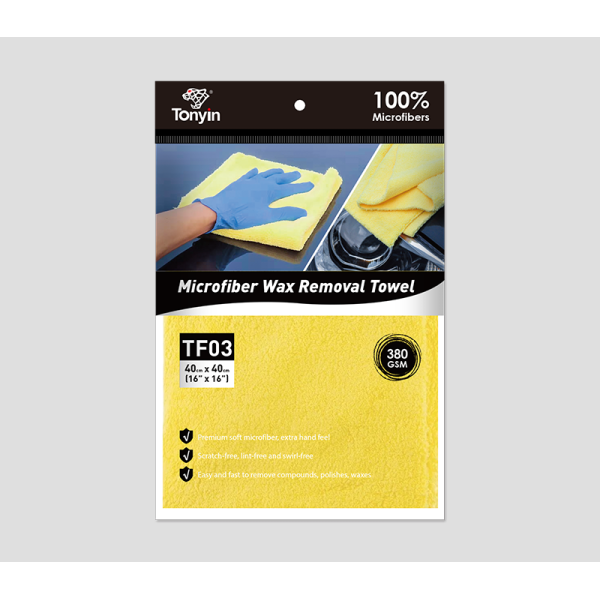 Мікрофібровий рушник Tonyin MICROFIBER WAX REMOVAL 40x40 см 380 г/м²