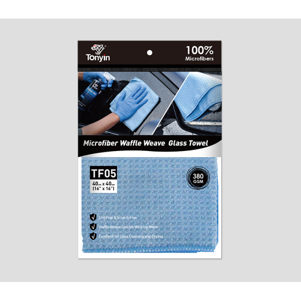 Вафельний рушник для скла Tonyin WAFFLE GLASS CLEAN 40x40 см 380 г/м²